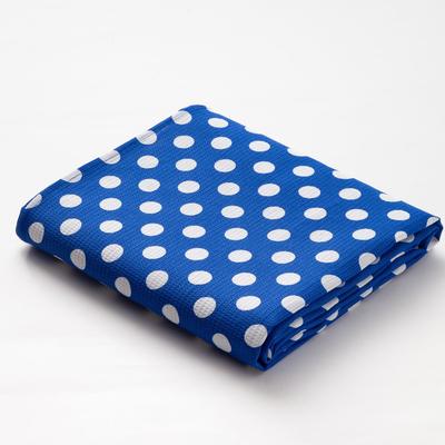 Простыня вафельная для бани Экономь и Я «Горох» 150х180 см, цвет синий, 150 гр/м2, 100% хлопок