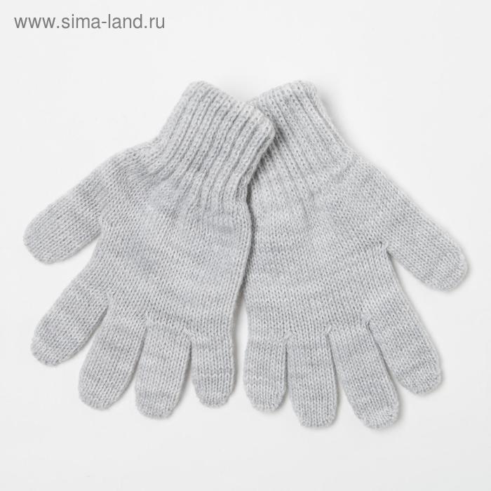 Перчатки для девочки, цвет серый, размер 16 - Фото 1