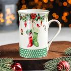 Кружка фарфоровая Доляна «Сапожки», 300 мл - Фото 1