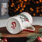 Кружка фарфоровая Доляна «Новый год. В лес за ёлкой», 300 мл - Фото 4