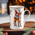 Кружка фарфоровая Доляна «Новый год. В сказу», 300 мл - Фото 1