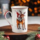 Кружка фарфоровая Доляна «Новый год. В сказу», 300 мл - Фото 3