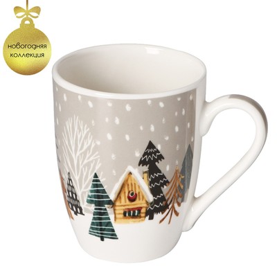 Кружка фарфоровая Доляна «Новый год. Простоквашино», 350 мл