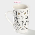 Кружка Доляна «Колибри», 380 мл, фарфор, цвет белый - Фото 2