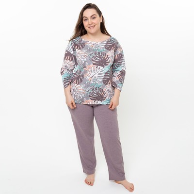 Костюм (лонгслив, брюки) женский «Оазис» цвет светло-коричневый, размер 44