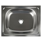 УЦЕНКА Мойка кухонная «Владикс», накладная, без сифона, 50×40 см, нержавеющая сталь 0.4 мм - Фото 1