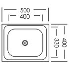 УЦЕНКА Мойка кухонная «Владикс», накладная, без сифона, 50×40 см, нержавеющая сталь 0.4 мм - Фото 5