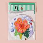 Зеркало «Цветы и бабочки», d 7,5 см, рисунок МИКС - Фото 2