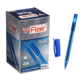 Ручка шариковая Flair Peach Trendz, узел-игла 1.0 мм, трёхгранный корпус, синяя