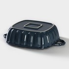 Форма для запекания Доляна «Массимо», 2.5 л, 33×25.5×7.5 см, керамика, синяя - Фото 3