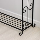 Вешалка-обувница «Ксения», 100×47×153,5 см, цвет чёрный - фото 32405398