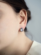 Серьги клипсы для ушей QF «Вечеринка», крупные, белая в золоте - Фото 2