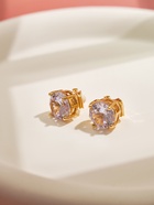 Серьги клипсы для ушей QF «Вечеринка», крупные, белая в золоте - Фото 3