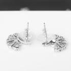 Серьги со стразами «Павлин», роскошь, белые в серебре  (артикул 5349168)  большой выбор товаров оптом и в розницу по низким ценам с доставкой