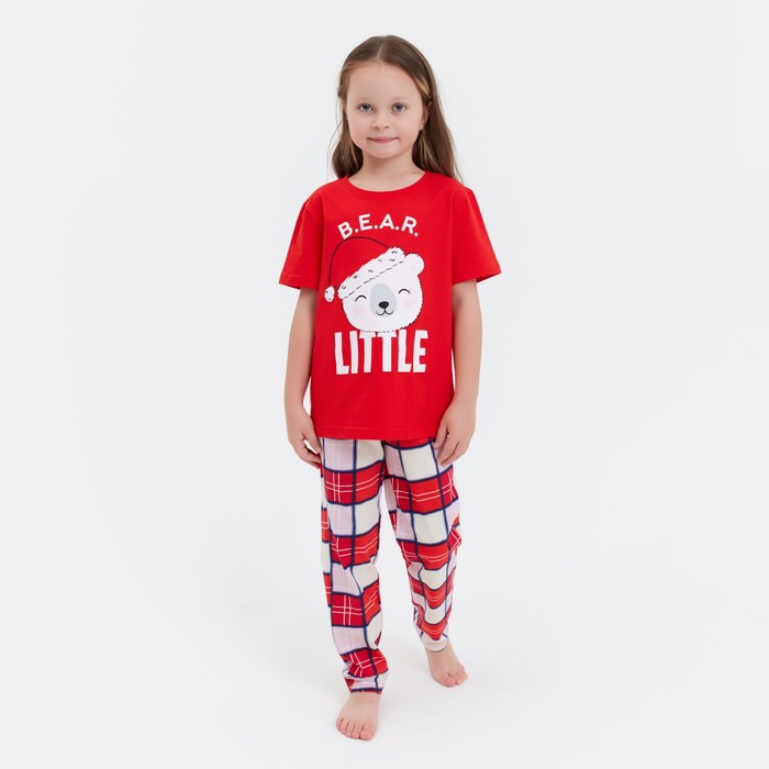 Пижама для девочки новогодняя KAFTAN Bear, размер 30 (98-104)