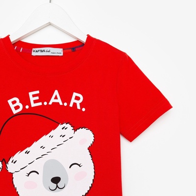 Пижама новогодняя детская KAFTAN «Bear» размер 30 (98-104)