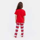 Пижама для девочки новогодняя KAFTAN "Bear", размер 30 (98-104) - Фото 3