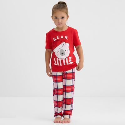 Пижама новогодняя детская KAFTAN «Bear» размер 30 (98-104)