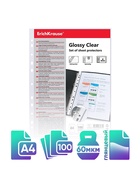 Файл - вкладыш ErichKrause Glossy Clear, А4, 60 мкм, глянцевый, вертикальный, 100 штук - Фото 1