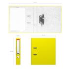 Папка-регистратор А4, 50 мм, ErichKrause Neon, с арочным механизмом, желтая - фото 8784009
