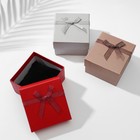 Коробочка подарочная под браслет/часы «Гипюровый бант», 9×9 (размер полезной части 8,5×8,5 см), цвет МИКС - Фото 2