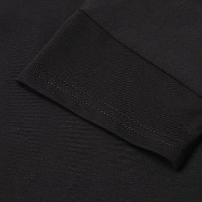 Футболка детская однотонная MINAKU: Basic line, чёрная, рост 128 см