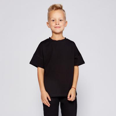 Футболка детская MINAKU:Basic line kids, чёрная, рост 140 см