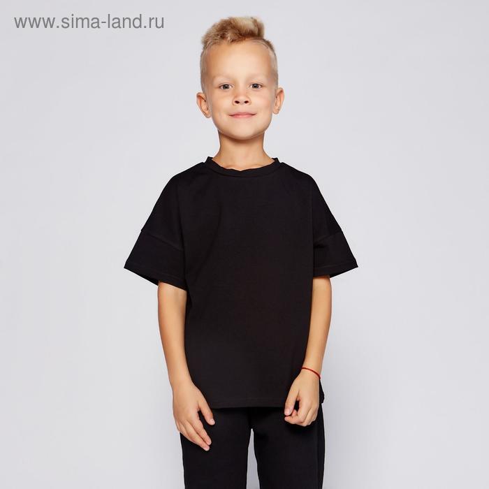 Футболка детская MINAKU:Basic line kids, чёрная, рост 140 см - Фото 1