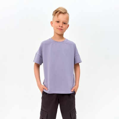 Футболка детская MINAKU:Basic line kids цвет серый, рост 158