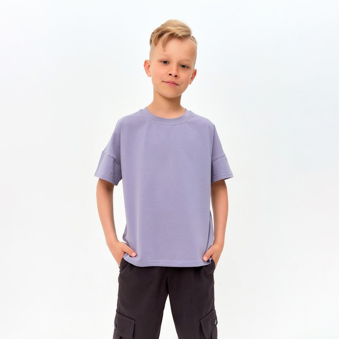 Футболка детская MINAKU:Basic line kids цвет серый, рост 158