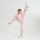 Костюм для девочки (худи, брюки) MINAKU: Casual Collection KIDS цвет персиковый, рост 134 - фото 26339841
