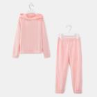 Костюм для девочки (худи, брюки) MINAKU: Casual Collection KIDS цвет персиковый, рост 134 - фото 26339846