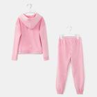 Костюм для девочки (худи, брюки) MINAKU: Casual Collection KIDS цвет розовый, рост 104 - Фото 9