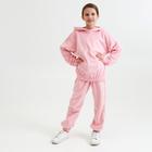 Костюм для девочки (худи, брюки) MINAKU: Casual Collection KIDS цвет розовый, рост 122 - Фото 3