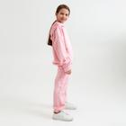 Костюм для девочки (худи, брюки) MINAKU: Casual Collection KIDS цвет розовый, рост 146 - Фото 4