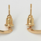 Серьги со стразами «Магия сердца», белые в золоте - Фото 2