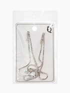 Клипсы "Лёд" классика 2 ряда, цвет белый в серебре - фото 809406166