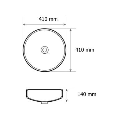 Раковина Comforty 78170, накладная, цвет белый