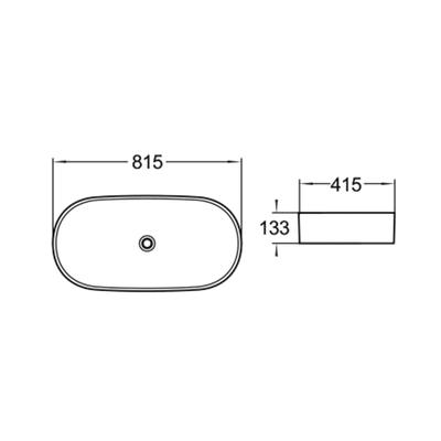 Раковина Comforty 78327, накладная, цвет белый
