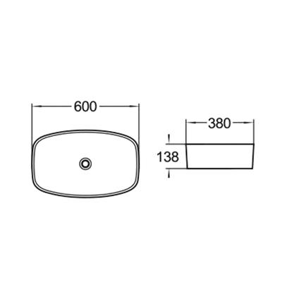 Раковина Comforty 78329, накладная, цвет белый