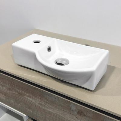 Раковина Comforty 7947AR, правая, подвесная, цвет белый