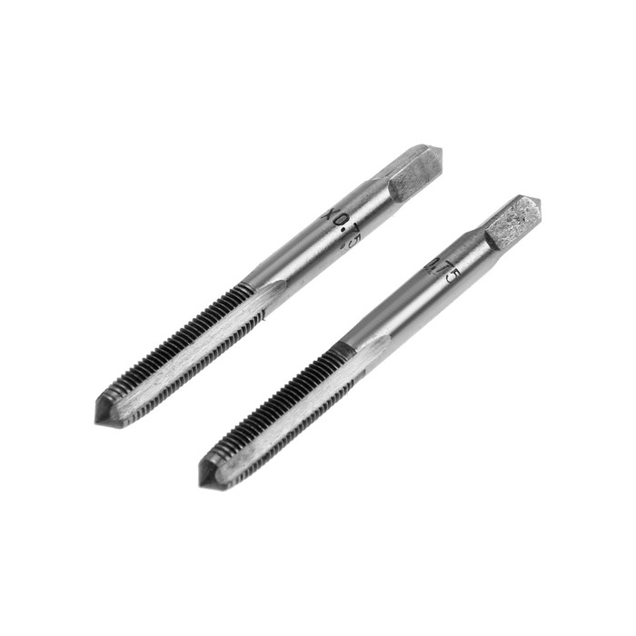 Метчики метрические ручные ТУНДРА, М6×0.75 мм, комплект из 2 шт. - Фото 1