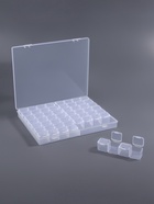 Органайзер для хранения мелочей, 56 ячеек, 21×17.5×2.7 см, прозрачный - Фото 2