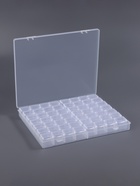 Органайзер для хранения мелочей, 56 ячеек, 21×17.5×2.7 см, прозрачный - Фото 4