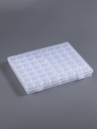 Органайзер для хранения мелочей, 56 ячеек, 21×17.5×2.7 см, прозрачный - Фото 5