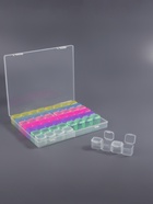 Органайзер для хранения мелочей, 56 ячеек, 21×17.5×2.7 см, разноцветный - Фото 2