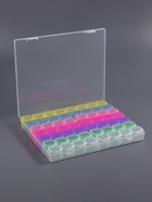 Органайзер для хранения мелочей, 56 ячеек, 21×17.5×2.7 см, разноцветный - Фото 5