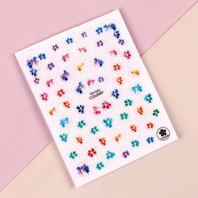 Наклейки для ногтей «Цветочная нежность» 3D