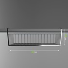 Корзина сетчатая навесная на полку Доляна, 40×25×14 см, цвет хром - Фото 4