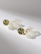 Серьги ассорти «Ветер» бабочка, малые, цвет белый в золоте - фото 53676686